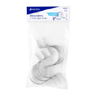Bolsa con 5 abrazaderas 2" tipo omega para tubo, Volteck 46032