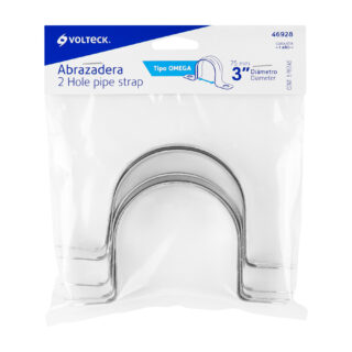 Bolsa con 5 abrazaderas 3" tipo omega para tubo, Volteck 46928
