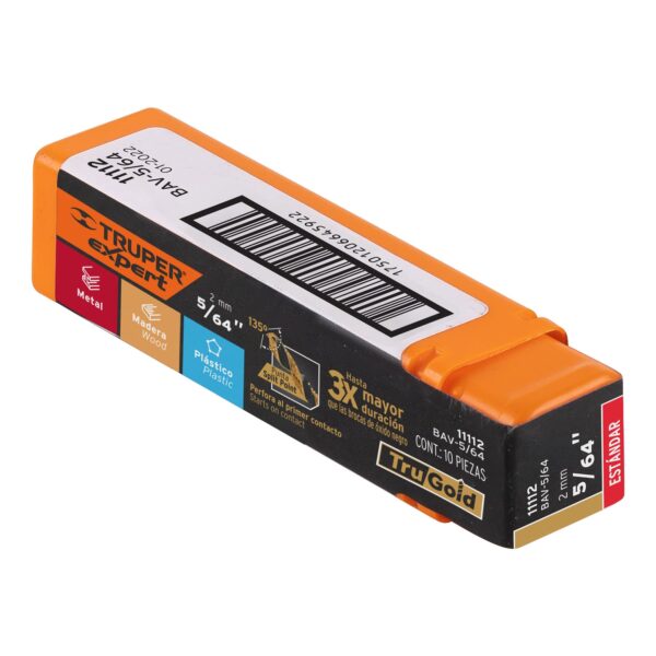 Broca HSS 5/64" Trugold para metal, Truper Expert 11112 - Imagen 2