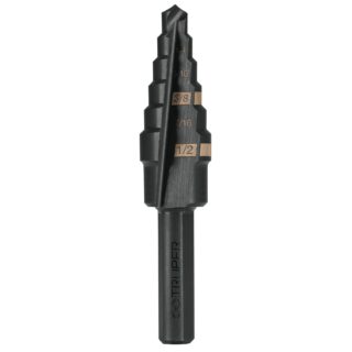 Broca escalonada óxido negro 6 escalones 3/16" a 1/2",Truper 12120
