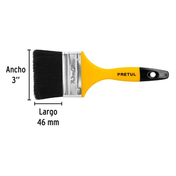 Brocha uso general de 3" con mango de plástico, Pretul 21528 - Imagen 4