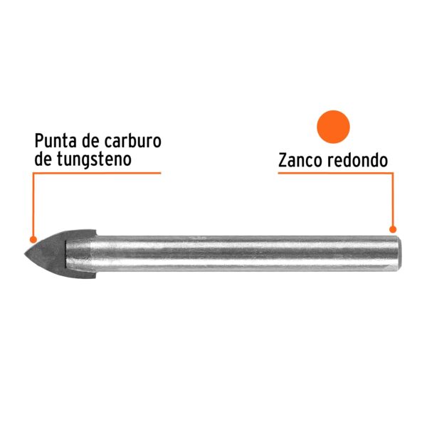 Broca para vidrio y azulejo de 1/2", Truper 11705 - Imagen 3