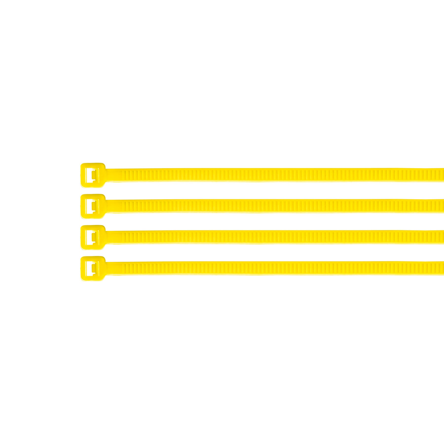 Bolsa con 100 cinchos plásticos 18 lb, 100x2.5 mm, amarillos 41014