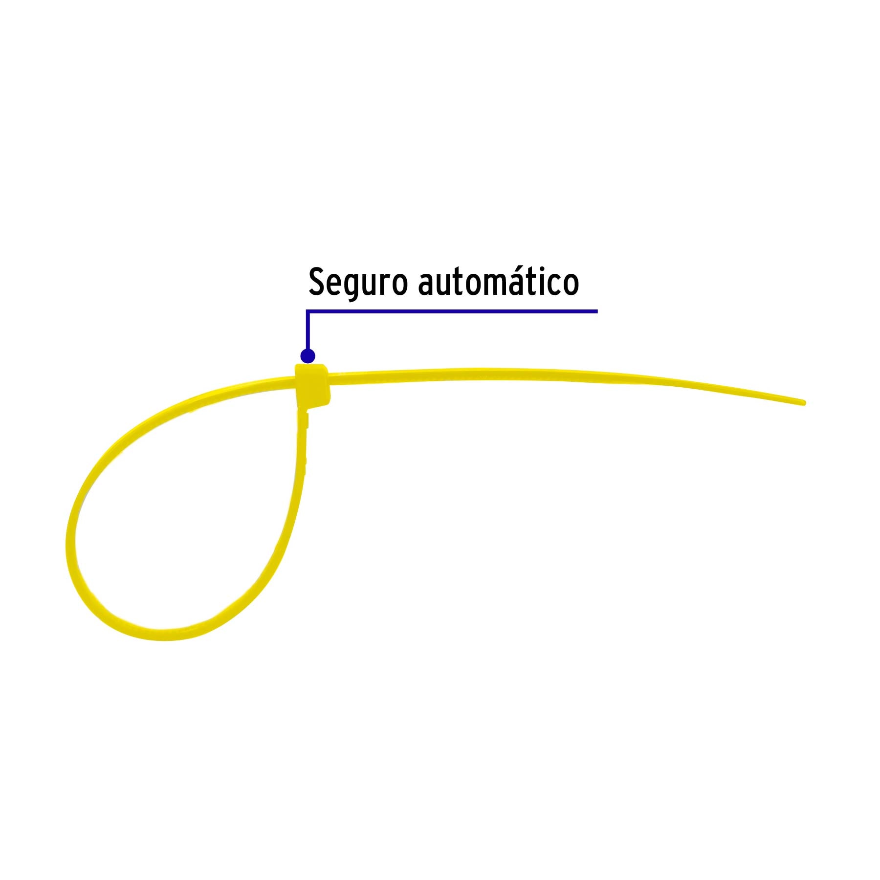 Bolsa con 100 cinchos plásticos 18 lb, 100x2.5 mm, amarillos 41014 - Imagen 5