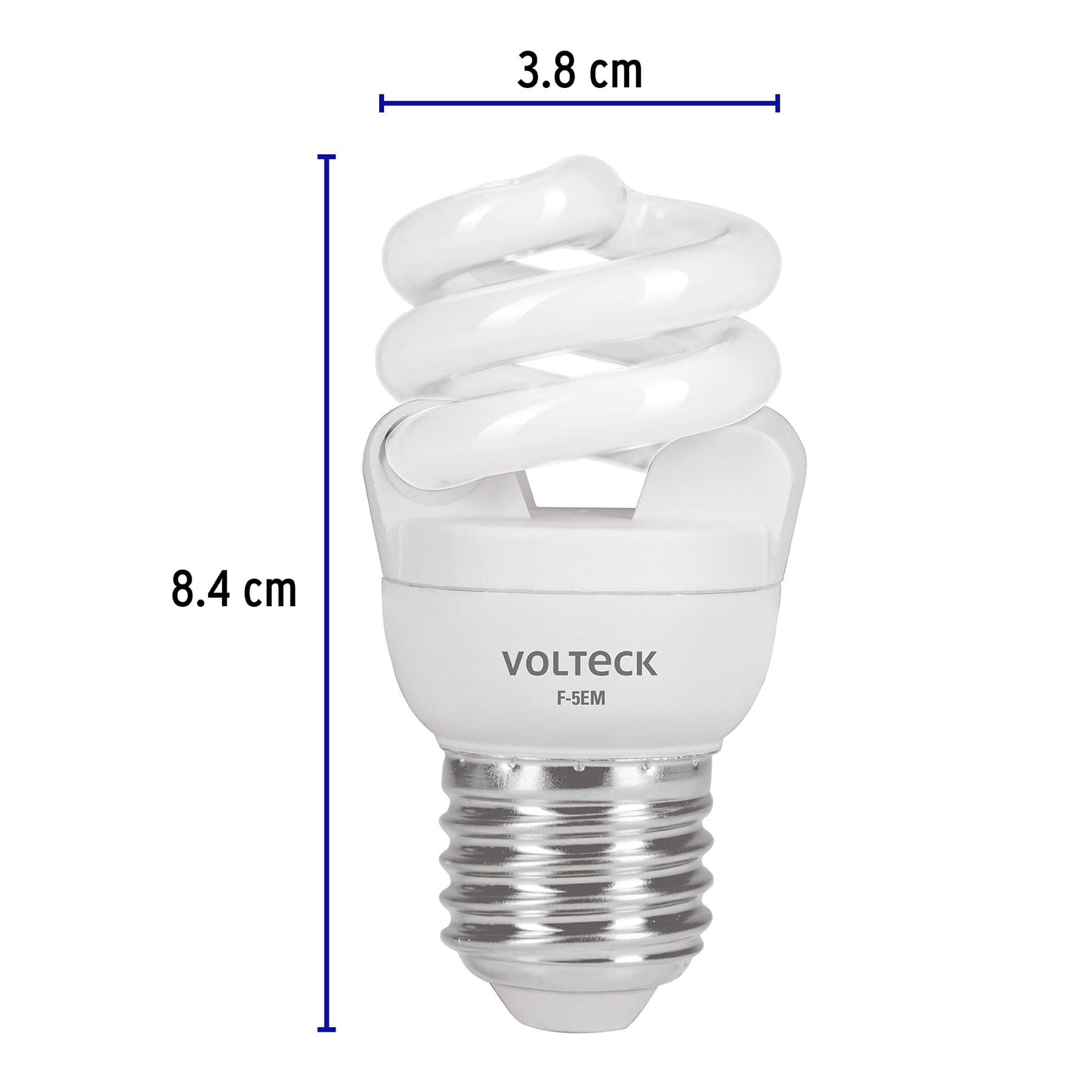 Lámpara espiral mini T2 5 W luz de día en blíster, Volteck 48200 - Imagen 4