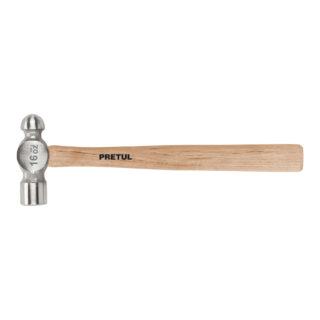 Martillo pulido de bola 16 oz mango madera, Pretul 22658