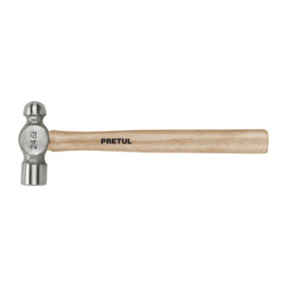 Martillo pulido de bola 24 oz mango madera, Pretul 22659
