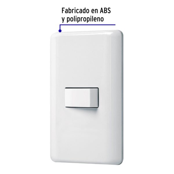 Placa armada con 1 interruptor sencillo, Volteck Basic 25078 - Imagen 3