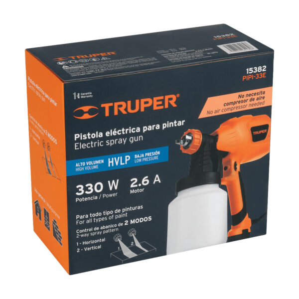 Pistola eléctrica para pintar de 330 W, Truper 15382 - Imagen 2