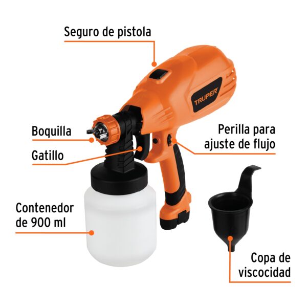 Pistola eléctrica para pintar de 330 W, Truper 15382 - Imagen 3