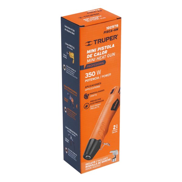 Mini pistola de calor 350 W, profesional, Truper 102578 - Imagen 2