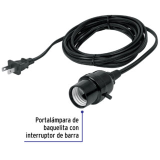 Portalámparas con cable de 4 m, Volteck 47142