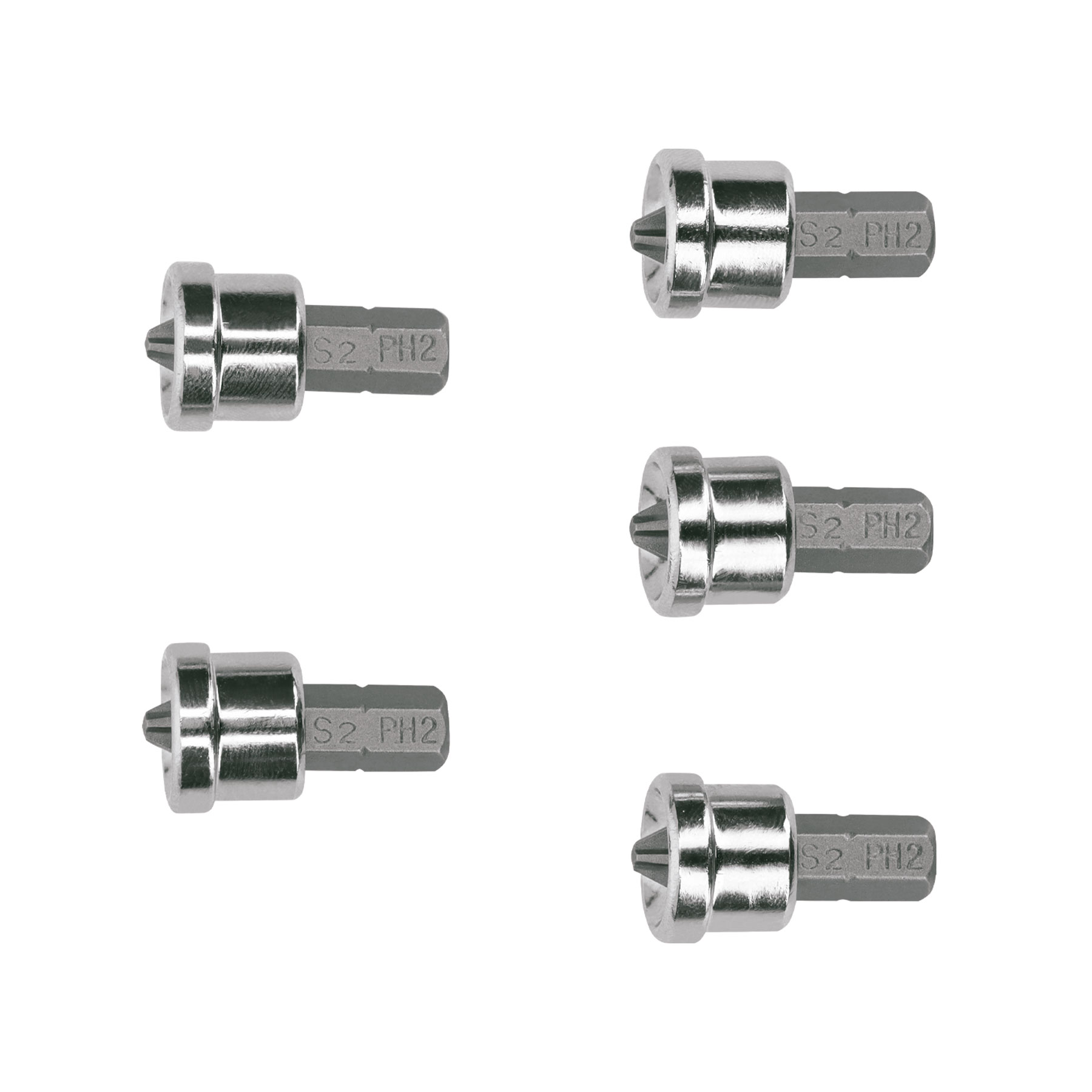 Estuche con 5 puntas cruz PH2 muro de yeso largo 1", Expert 12717