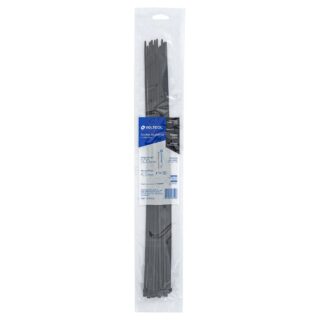 Bolsa con 25 cinchos plásticos 50 lb, 500x4.5 mm, negros 44331