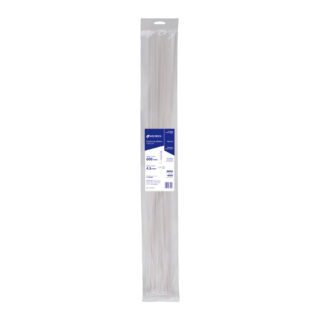Bolsa con 25 cinchos plásticos 50 lb, 600x4.5 mm, naturales 48980