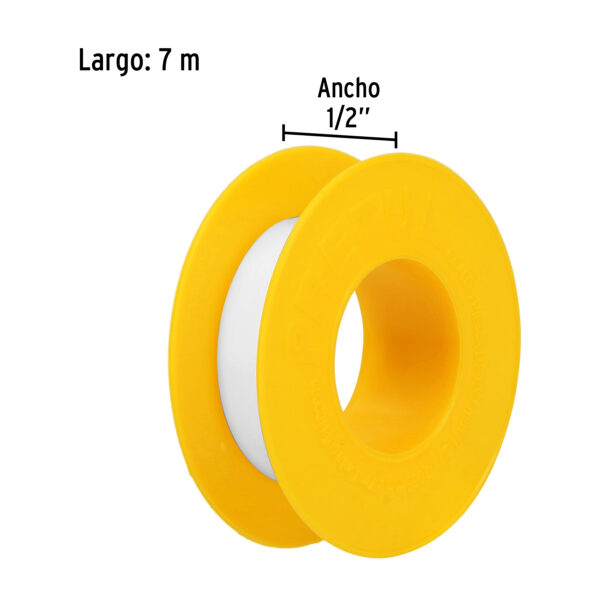Cinta sella roscas 1/2" X 7 m de largo, Pretul 27010 - Imagen 4
