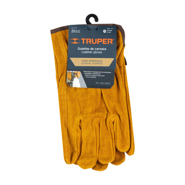 Guantes de carnaza, usos generales, grandes, Truper 14240 - Imagen 2