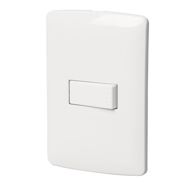 Placa armada 1 interruptor sencillo, blanco, línea Italiana 46459 - Imagen 2