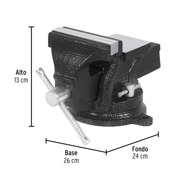Tornillo de banco 4" de hierro gris, Pretul 26039 - Imagen 4