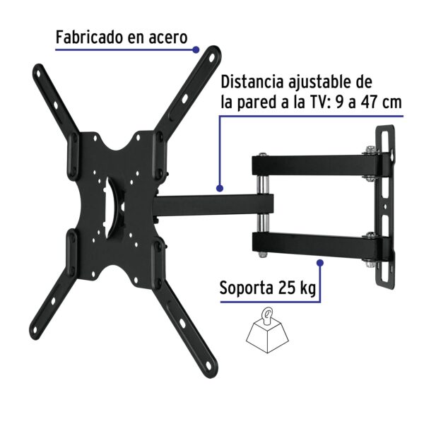 Soporte para pantallas 23" a 42" mov. angular y articulado 46095