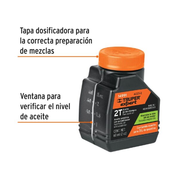 Aceite sintético para motor de 2 tiempos, 60 ml 14991 - Imagen 2