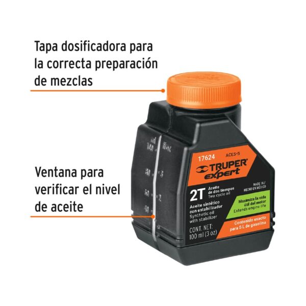 Aceite sintético para motor de 2 tiempos, 100 ml 17624 - Imagen 2