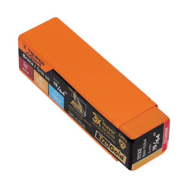 Broca HSS 15/64" Trugold para metal, Truper Expert 11132 - Imagen 2