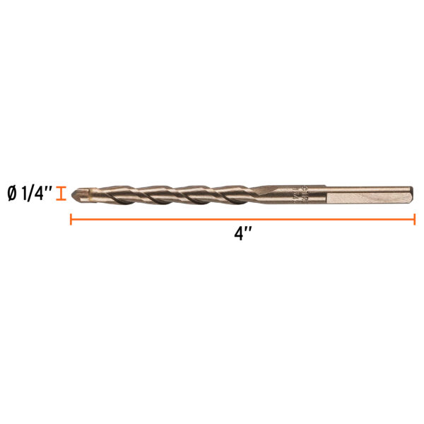 Broca para concreto de 1/4 x 4", Truper 11203 - Imagen 3