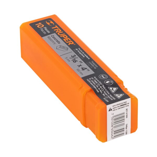 Broca para concreto de 3/16 x 4", Truper 11200 - Imagen 2