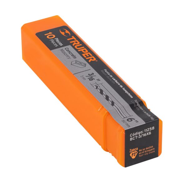 Broca para concreto de 3/16 x 6", Truper 11258 - Imagen 2