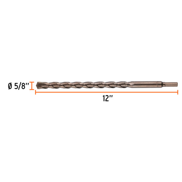 Broca para concreto de 5/8 x 12", Truper 11239 - Imagen 3