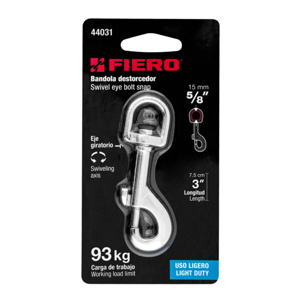 Bandola de zinc de 5/8" giratoria, Fiero 44031 - Imagen 2