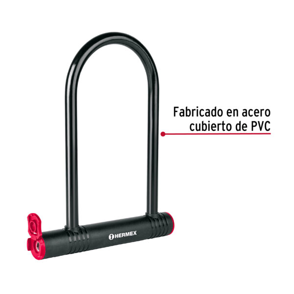 Candado rígido tipo "U" de 12 mm, Hermex 49620 - Imagen 5