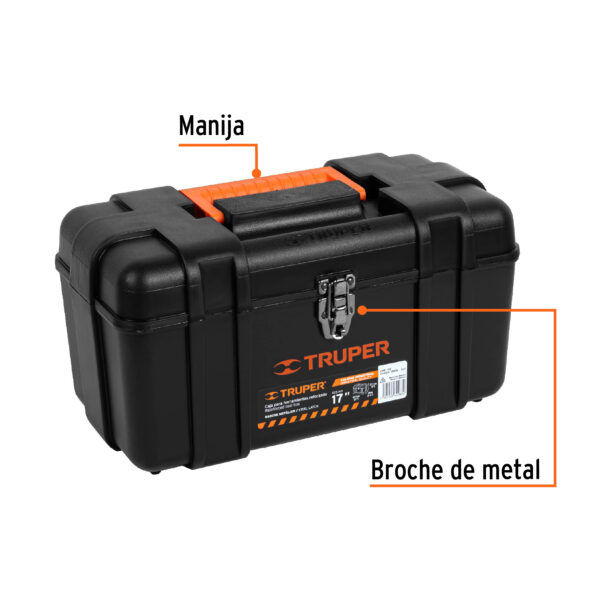 Caja para herramienta de 17" industrial, broches metálicos 19656 - Imagen 5