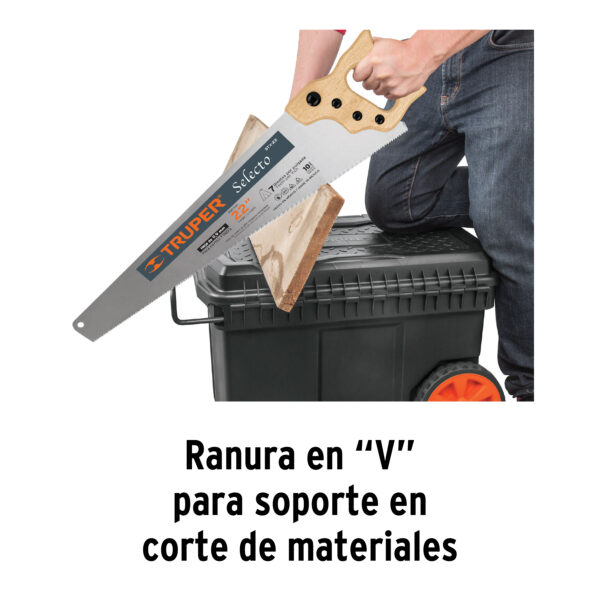 Caja para herramienta de 23" con ruedas y mango telescópico 10902 - Imagen 5