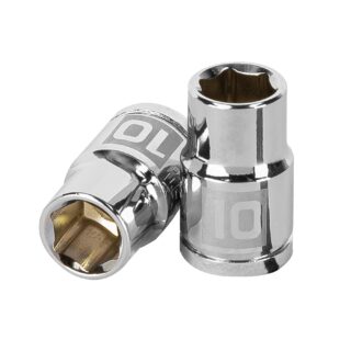 Dado de 10 mm, 6 puntas, cuadro 3/8", Truper 13674