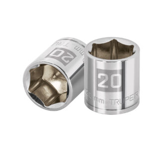 Dado de 20 mm, 6 puntas, cuadro 3/8", Truper 13684