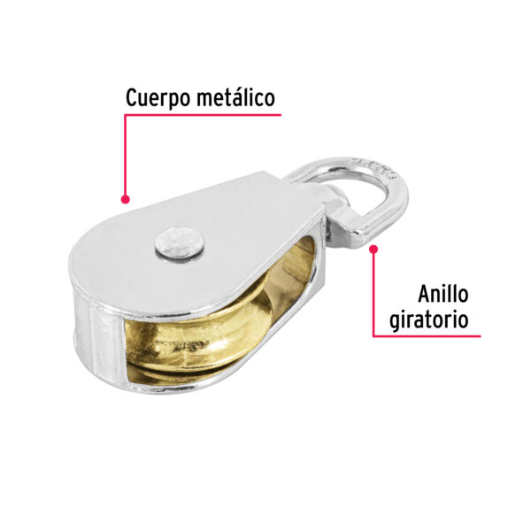 Garrucha metálica para noria de 1", Fiero 44114 - Imagen 2
