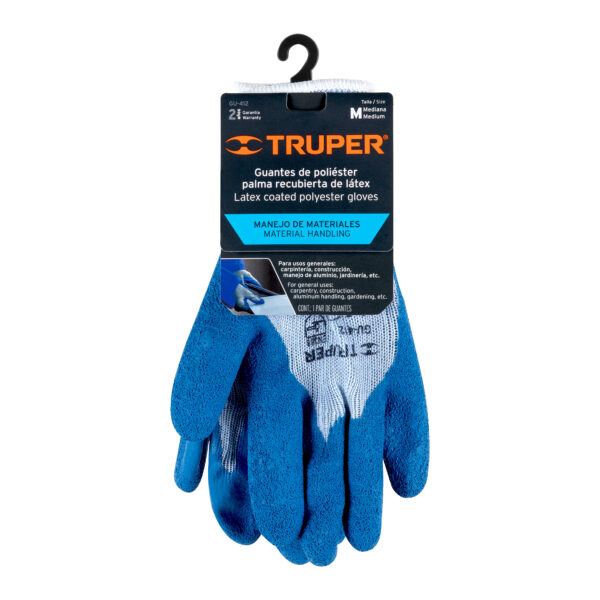 Guantes de poliéster recubiertos de latex, M, Truper 15266 - Imagen 3