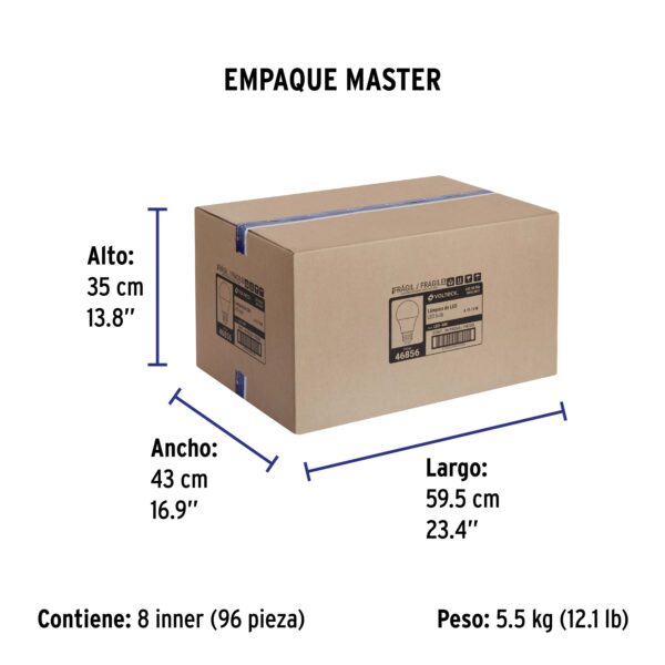 Lámpara LED A19 6 W (equiv. 40 W), luz de día, blíster 46856 - Imagen 5