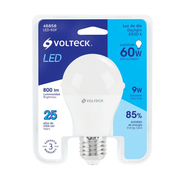 Lámpara LED A19 9 W (equiv. 60 W), luz de día, blíster 46858 - Imagen 2