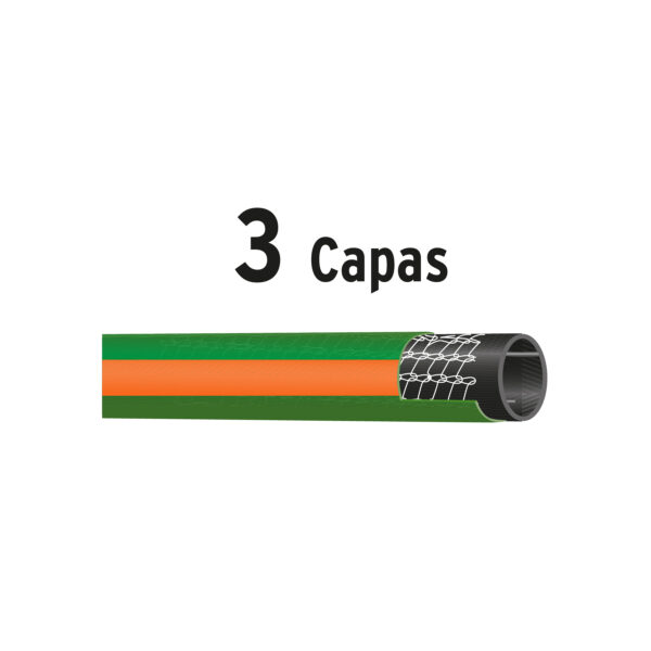 Mangueras 1/2" reforzadas 3 capas, conexiones plásticas 16051 - Imagen 3