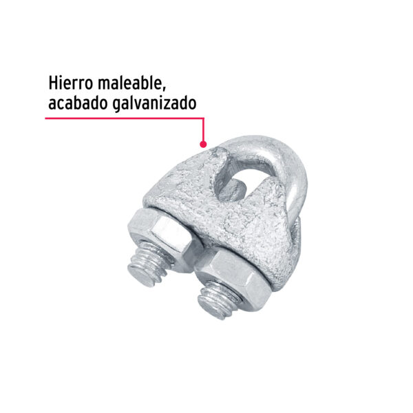 Blíster c/2 nudos (perros) de hierro p/cable de 3/16", Fiero 44083 - Imagen 4
