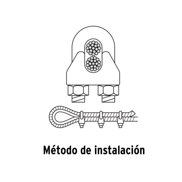 Blíster c/2 nudos (perros) de hierro p/cable de 5/16", Fiero 44085 - Imagen 5