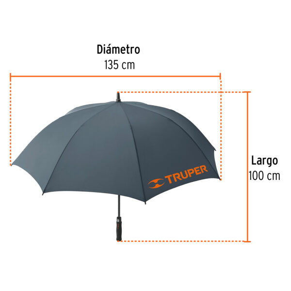 Paraguas de 135 cm, Truper 65012 - Imagen 2