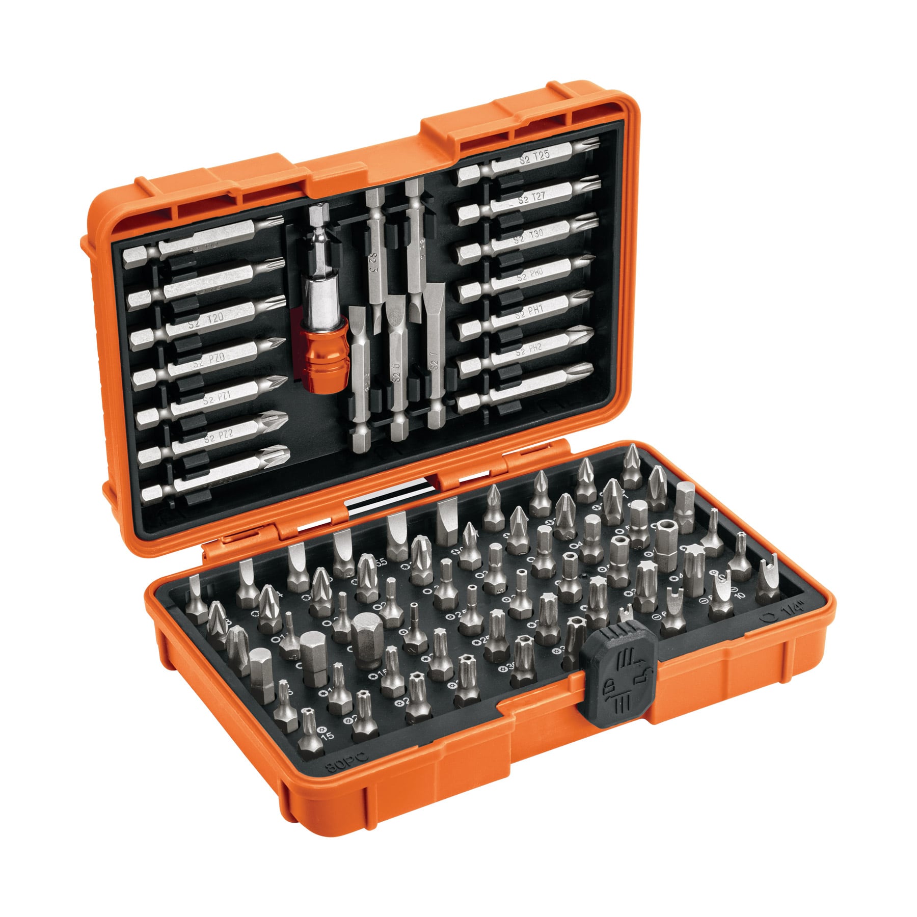 Juego de puntas mixtas 1" y 2", 80 piezas, Truper Expert 102391