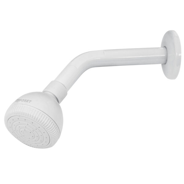 Regadera plástica redonda 2-1/2" blanca, Foset 49269