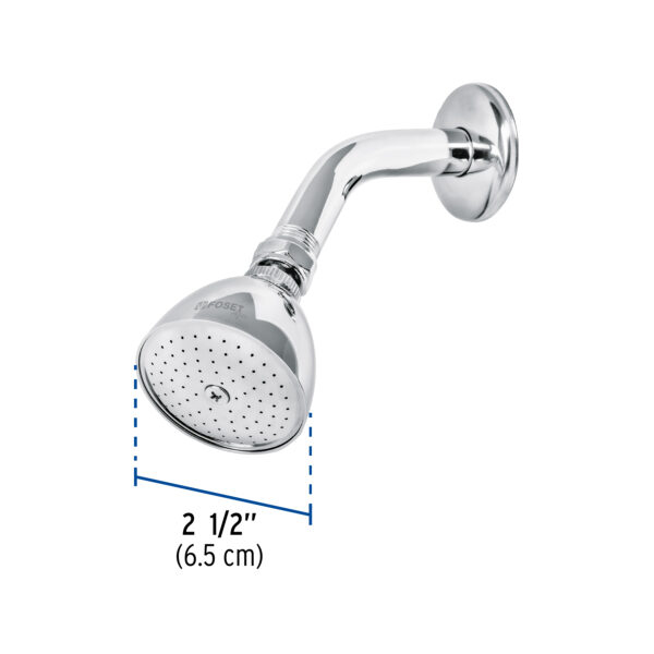 Regadera cónica 2-1/2" brazo y chapetón de acero, Foset 49448 - Imagen 5