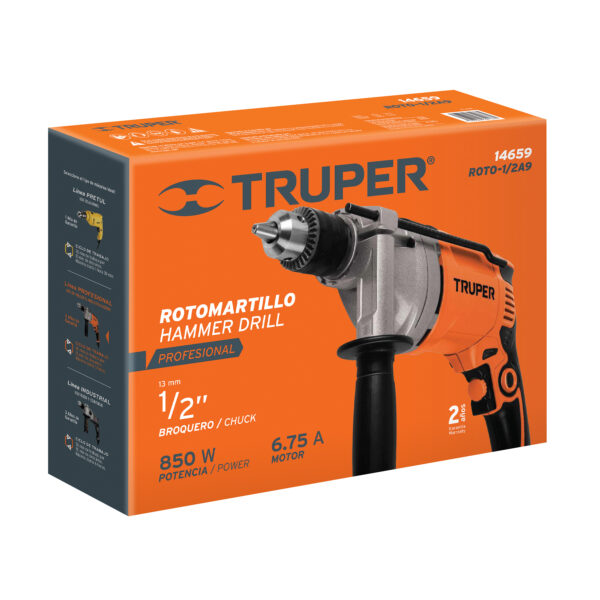 Rotomartillo 1/2", 850W, TRUPER PRO Ir a página del catálogo 14659 - Imagen 3