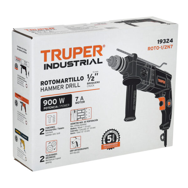 Rotomartillo 1/2", 900W, TRUPER INDUSTRIAL19324 - Imagen 2